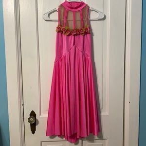 Pink long dance dress